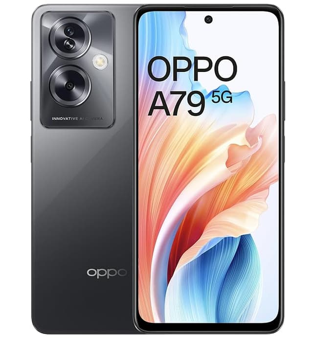 Oppo A79 5G (Mystery Black, 8GB RAM, 128GB Storage) | 5000 mAh Battery with 33W SUPERVOOC Charger | 50MP AI Rear Camera | 6.72" FHD+ 90Hz Display | with No Cost EMI/Additional Exchange Offers